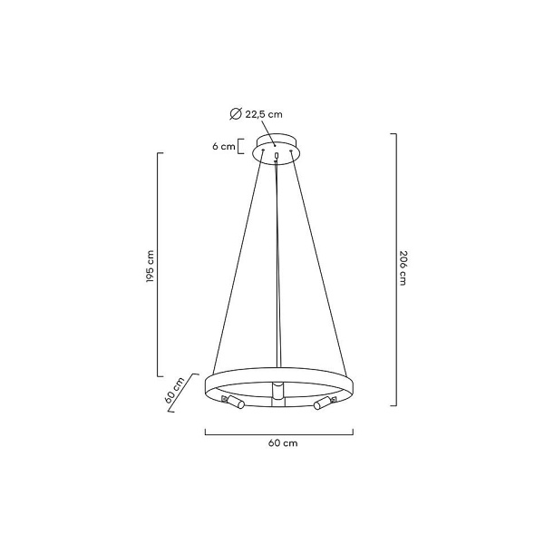 MOOSEE lampa wisząca CIRCLE SPOT 60 GOLD złota - Moosee